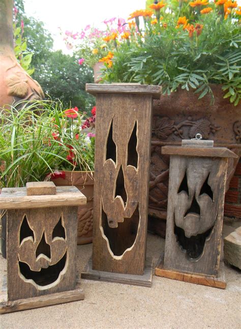 halloween wood lanterns